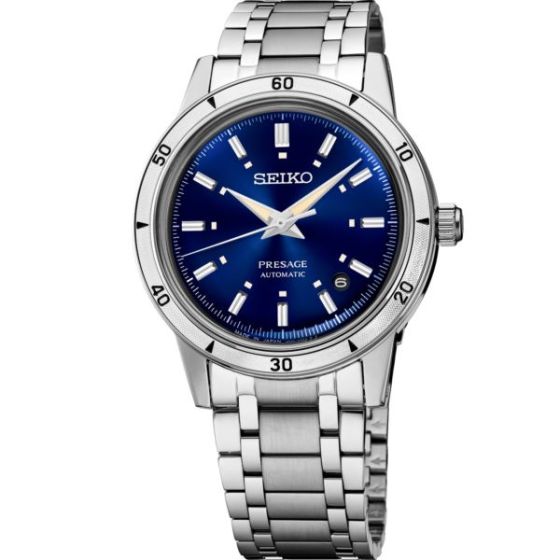 Seiko Presage Style 60s SS Automatic Blue Dial, SS bracelet