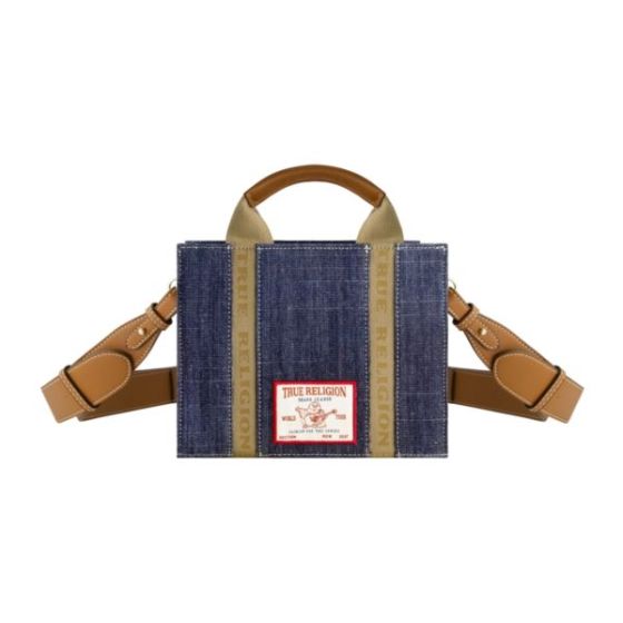 True Religion Denim Mini Box Tote Strap