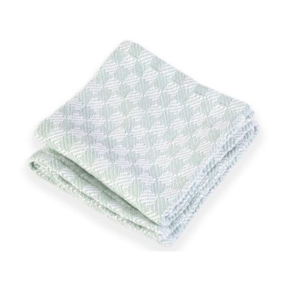 Faribault Mill Pogonia Cotton Baby Blanket - Surf