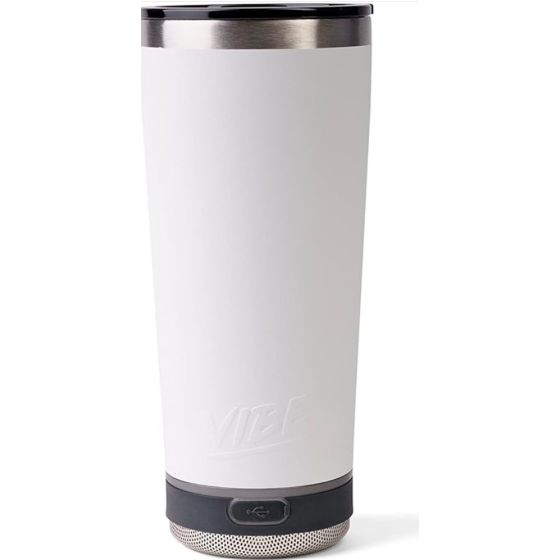 VIBE 18 oz Tumbler - Pro Speaker -White