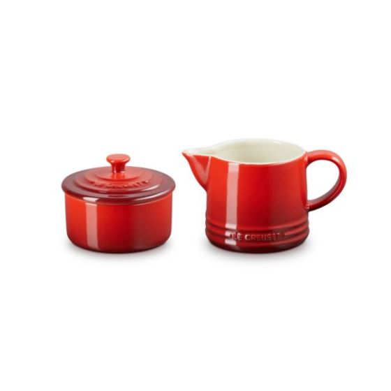Signature Cream And Sugar Set Cerise