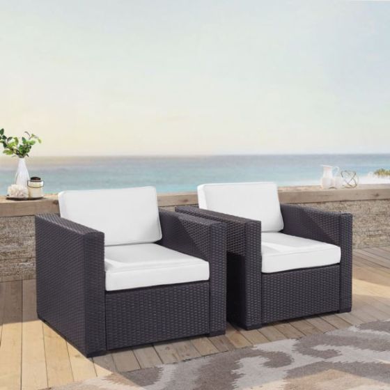 Biscayne 2Pc Wicker Outdoor Chair Set