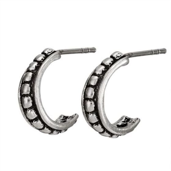 Sterling silver half hoop earrings