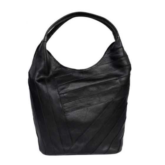 Kiki Leather Shoulder Bag Black
