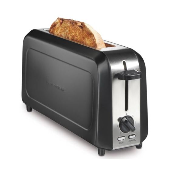 Long Slot Toaster Black