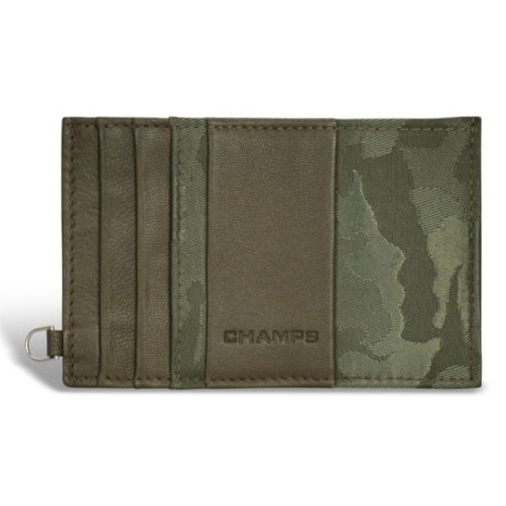 Camo Leather Slim Cardholder Size 4.5