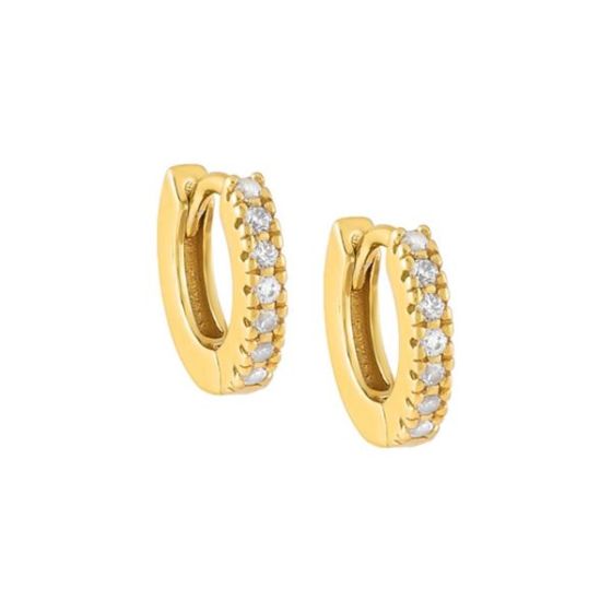 CZ Mini Huggie Earring Size 10MM