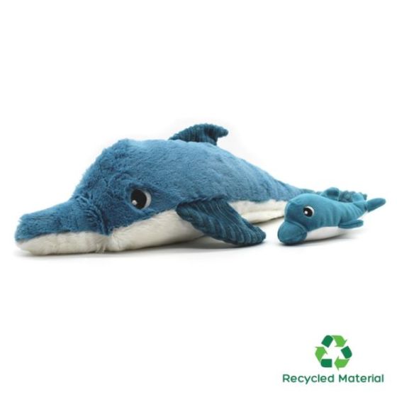 Les Ptipotos Mom & Baby Dolphin - Blue