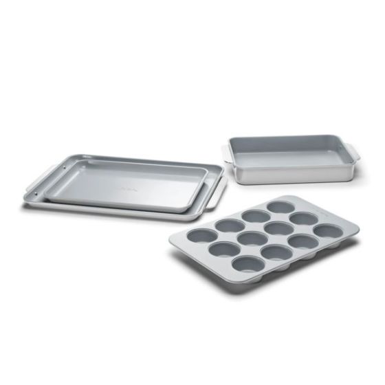 5pc Non-Toxic Nonstick Ceramic Bakeware Set Gray
