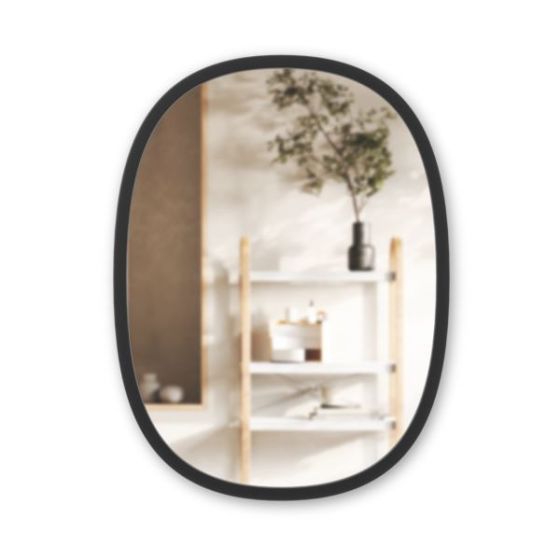 Hub Mirror Oval 18x24 Black