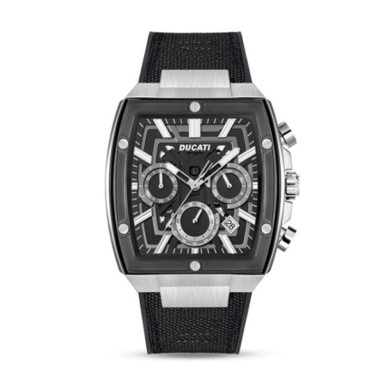 Ducati Chronograph Watch Black Dial Squa Size Mens Stand