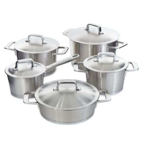 DiNA Meta 20pc Recycled SS Cookware Set, Pots