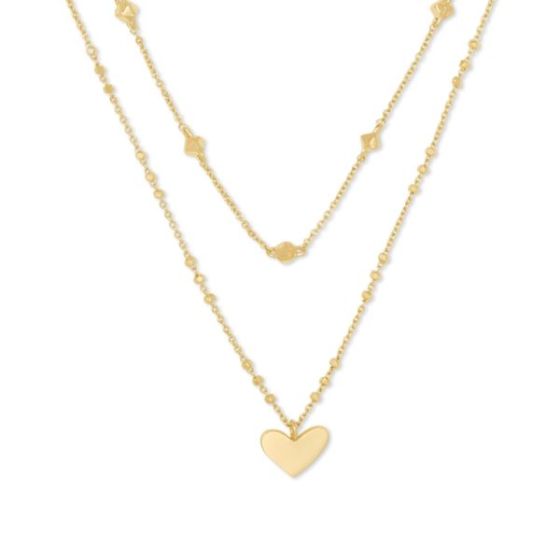 Ari Heart Multi Strand Necklace