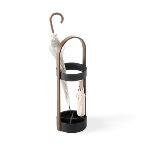 Bellwood Wood Umbrella Stand Blk/Walnut