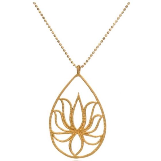 Satya Gold Teardrop Lotus 24