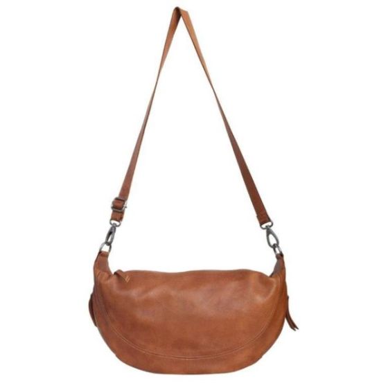 Callie Leather Sling/Crossbody Bag Cognac