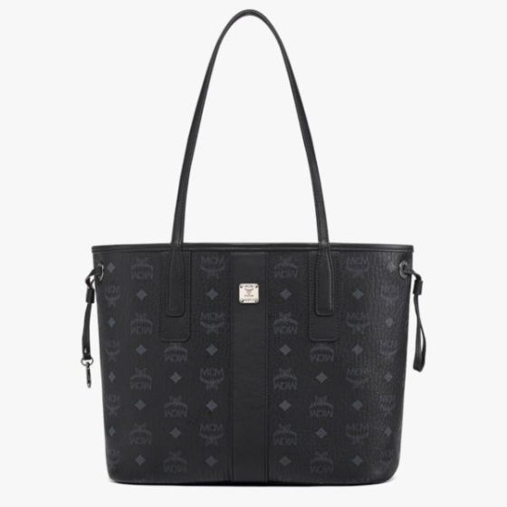 Small Reversible Liz Shopper in Visetos - Black