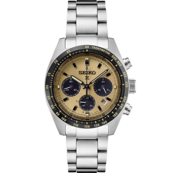 Prospex Speedtimer SS Solar Chronograph Yellow Dial