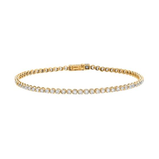 2 Carat Diamond Tennis Bracelet 14K Size 7