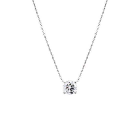 0.5 CT Lab Grown Round Necklace 14K Size 18