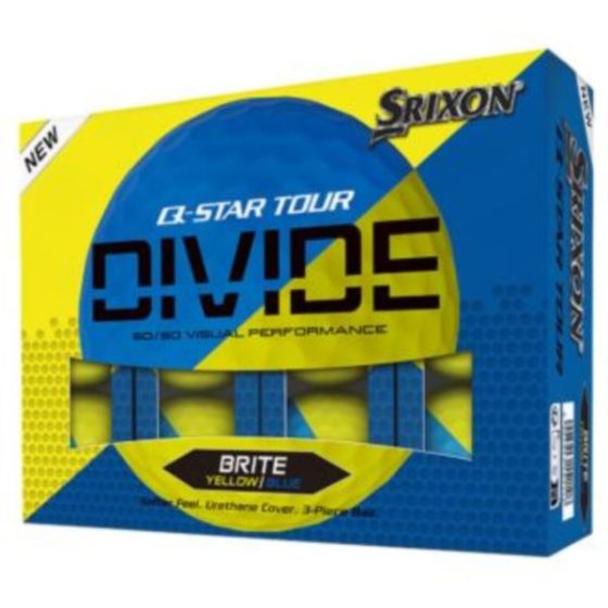 Srixon Q-Star Tour Divide Blue/Yellow 2024 Golf Balls - 1 Dozen