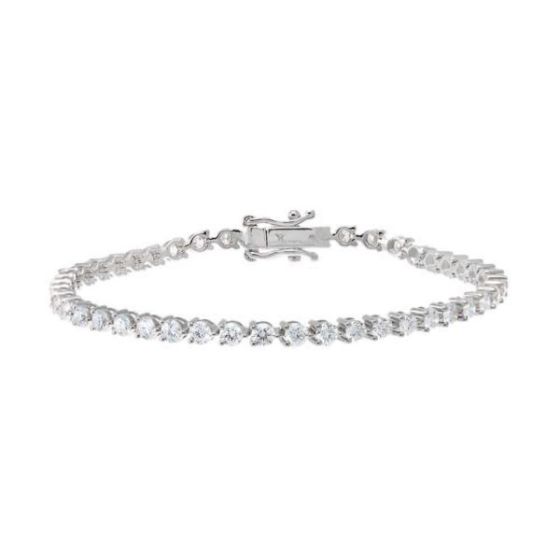 5CT Lab-Grown Tennis Bracelet 14K Size 7