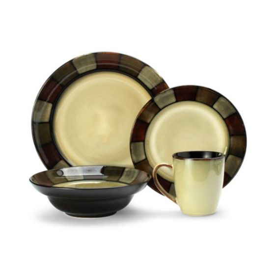 Taos 16pc Stoneware Dinnerware Set