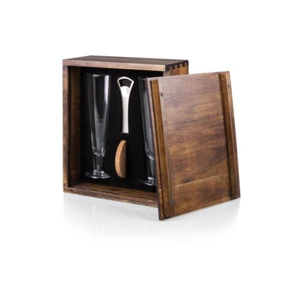 Pilsner Beer Set - Acacia Wood