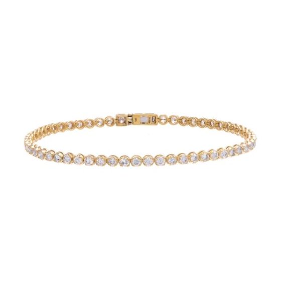 3 Carat Diamond Tennis Bracelet 14K Size 7