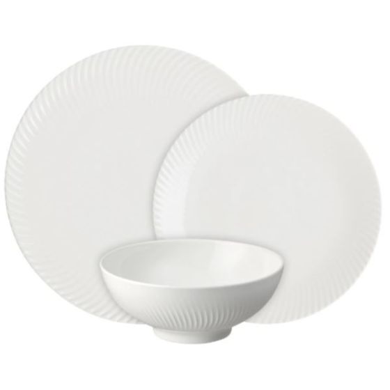 Denby Arc White 12 Pc Dinnerware Set
