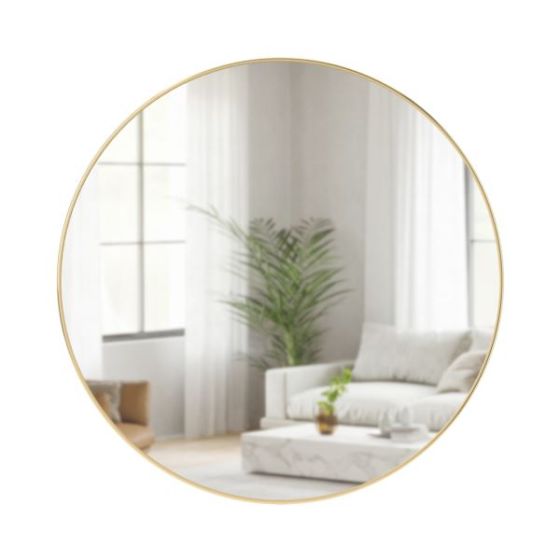 Hubba Mirror 34 inches Brass