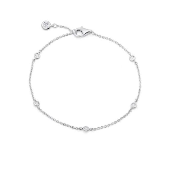 Crislu Bezel Bracelet Finished in Pure Platinum