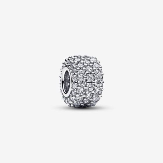 Sparkling Pave Triple-row Charm