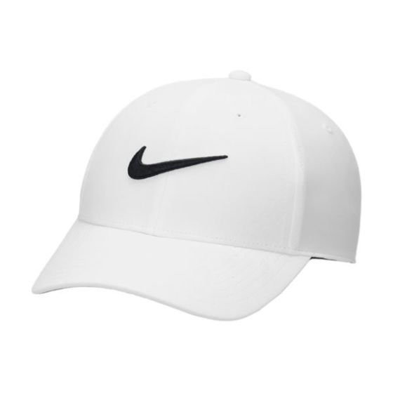 Nike Dri-Fit Club Structured Swoosh Cap - White/Black/M/L