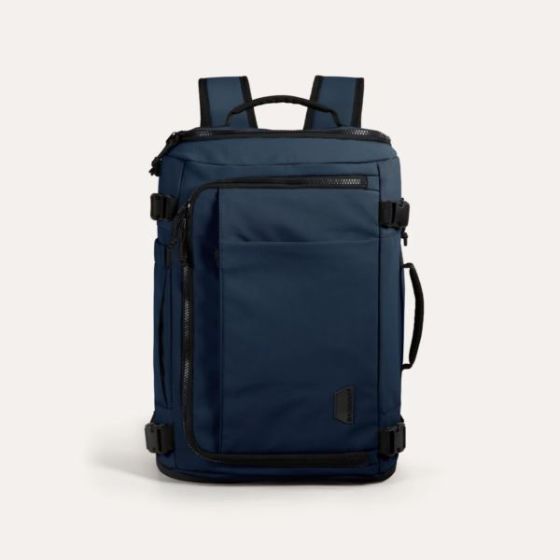 Blast Quick Access 28L Carry On Travel Backpack in Navy Blue