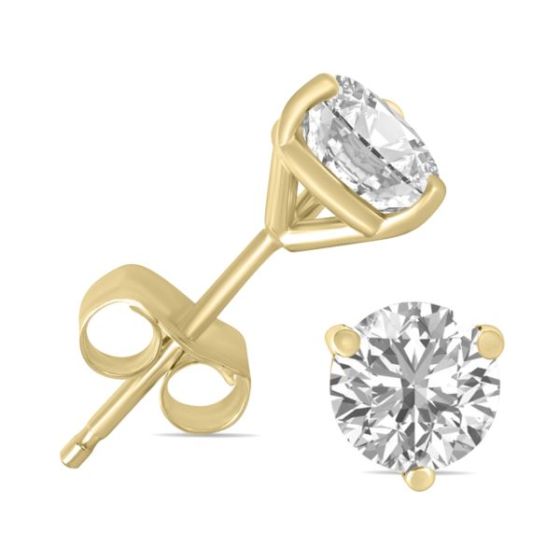 3 CT Lab Grown Diamond Martini Set Round Earrings