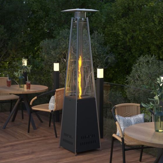 Outdoor Patio Heater - Bronze - 7.5 Feet Round Steel Patio Heater - 42,000 BTU's