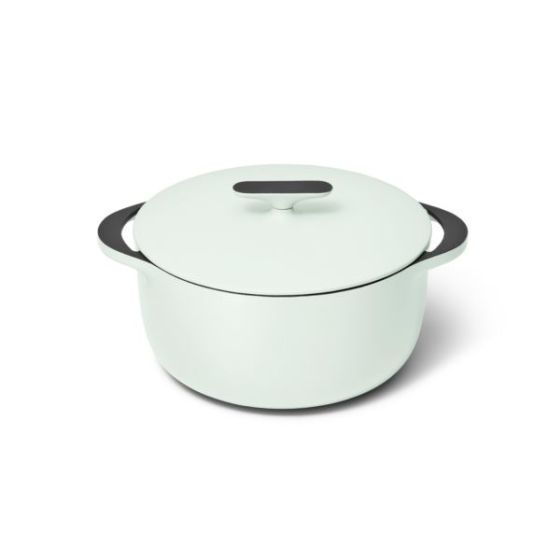 6.5qt Enameled Cast Iron Dutch Oven w/ Flat Lid Light Mist