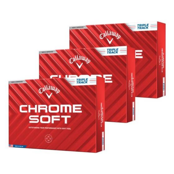 Chrome Soft Triple Track Golf Ball - Whites - 3 Dozen