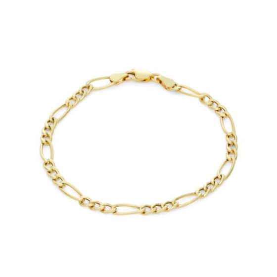 Sterling Silver Figaro Chain Bracelet Size 7.25