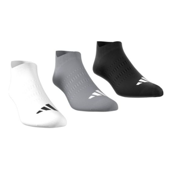Adidas Ankle Socks 3 Pack - White/Grey Three/Black/9-12