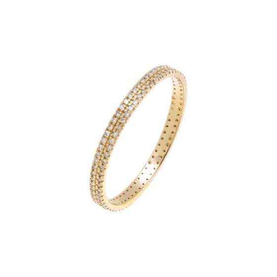 Diamond Pave Eternity Band 14K Size 6