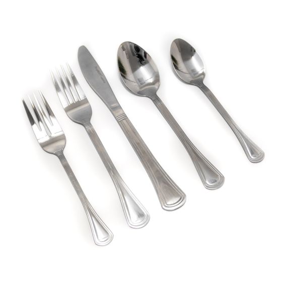 Two-Tone Matte 20pc Flatware Set 18/0 SS, Serv for 4