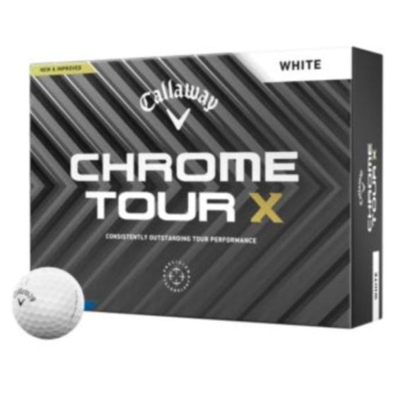 Callaway Chrome Tour X White 2024 Golf Balls - 1 Dozen