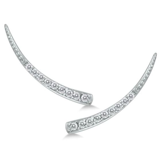 1/5 Ct Genuine Diamond Climber Earrings