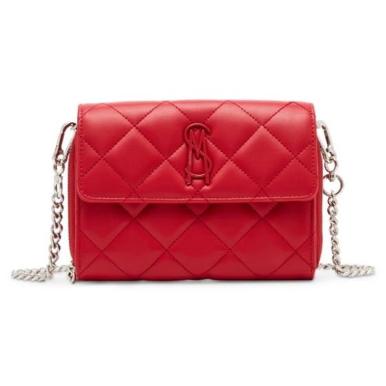 BCARINA Quilted Crossbody Wallet - Red