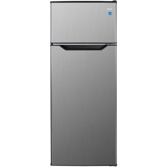 7.4-cu. ft. Top Mount Refrigerator in Stainless Steel