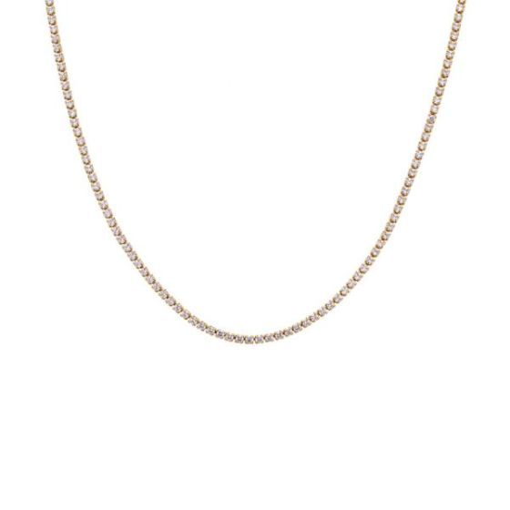 Classic Thin Tennis Necklace Size 15