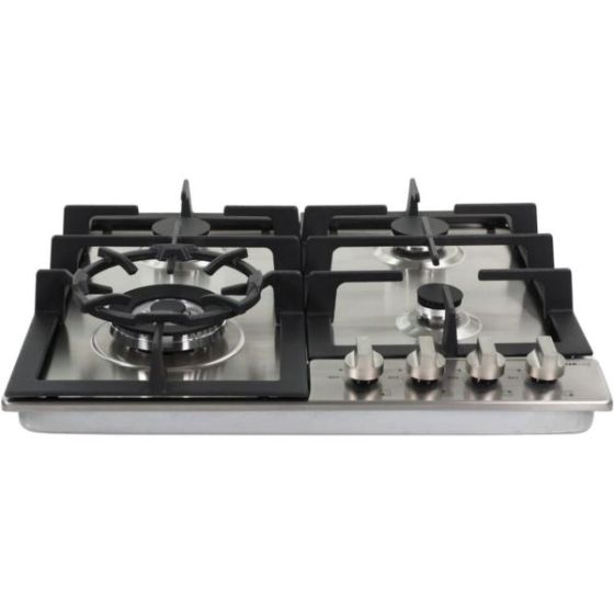 24-in. Gas Cooktop with 4 Burners in Stainless Steel