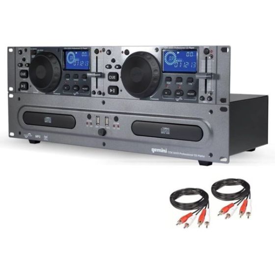 Dual Rackmount CD Player with USB